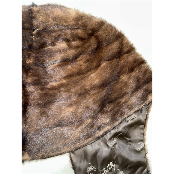 Vintage 20's Evans Chicago Fur Mink Stole Collar Wrap Shawl Camel Fully Lined - Picture 12 of 15